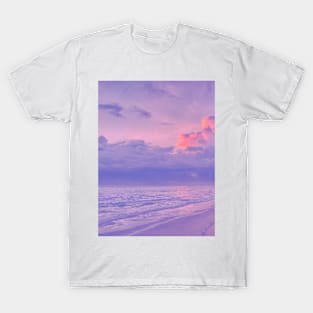 Purple Beach And Ocean T-Shirt